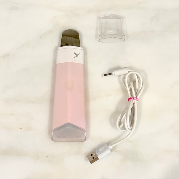 DERMAFLASH Original Ultrasonic Pore Extractor in Blush Pink, Pre-owned. No box. - Picture 1 of 10